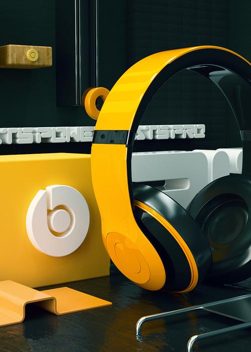beats耳机建模 octane渲染 电子商务产品设计|网页|电商|alienware丶w